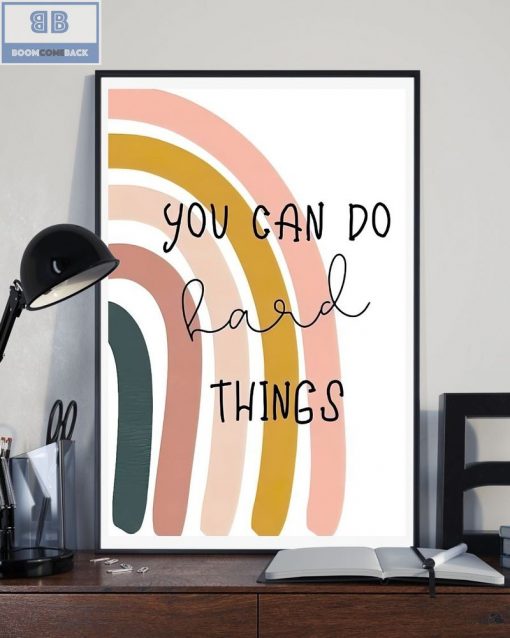 You Can Do Hard Things Boho Poster