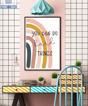 You Can Do Hard Things Boho Poster