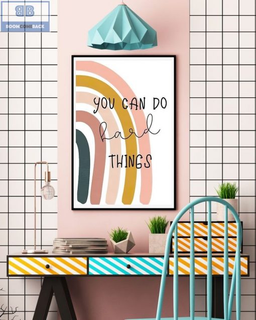 You Can Do Hard Things Boho Poster