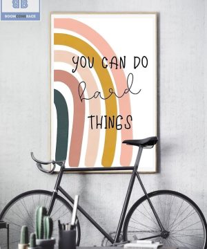 You Can Do Hard Things Boho Poster