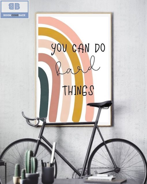 You Can Do Hard Things Boho Poster