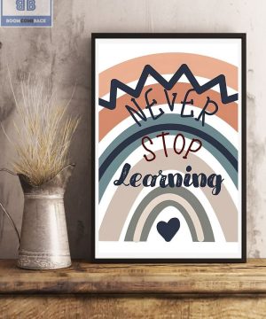 Never Stop Learning Boho Poster