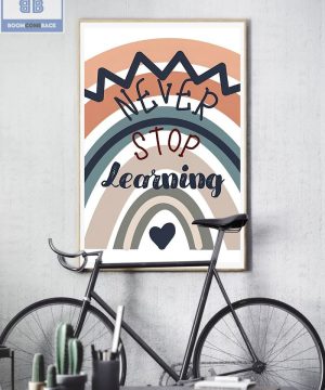 Never Stop Learning Boho Poster