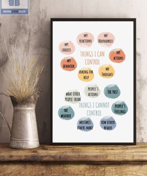 Things I Can Control Things I Cannot Control Boho Poster