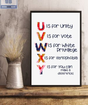 U V W X Y Vertical Poster