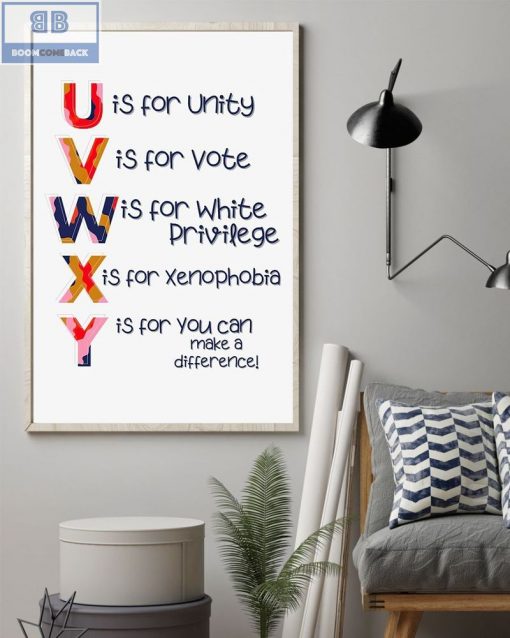 U V W X Y Vertical Poster