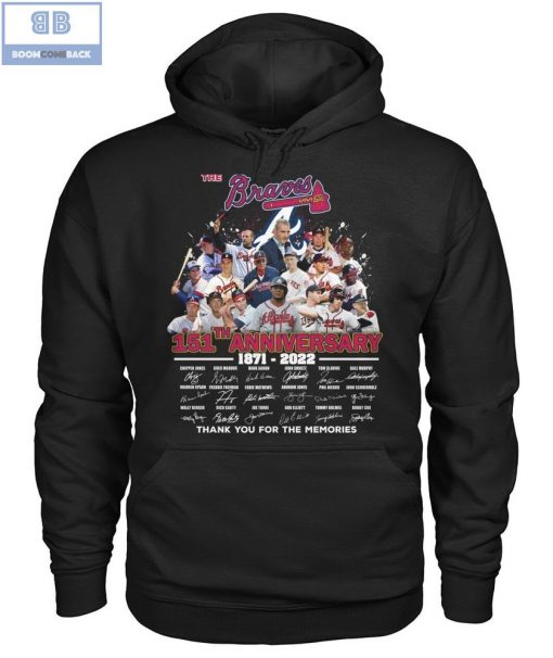 Braves 151th Anniversary Thank You For The Memories Signatures Shirt