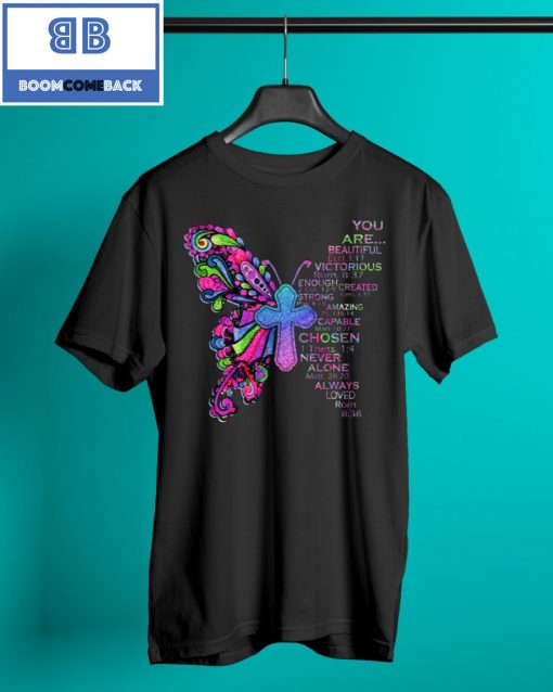 Jesus Butterfly You Are Beautiful Shirt, v-neck, tank top