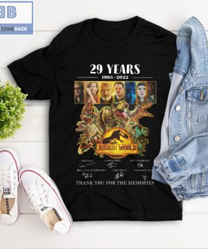 Jurassic World 29 Years Thank You For The Memories Shirt and Hoodie, Tank Top