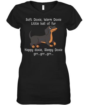 Dachshund Soft Doxie Warm Doxie Little Ball Of Fur Shirt and V-neck