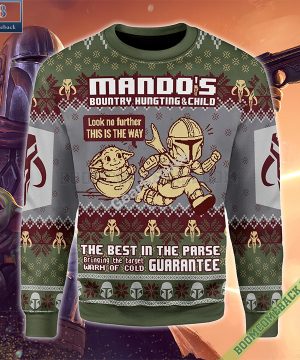 Baby Yoda x Mandalorian Mando’S Bounty Hunting Ugly Christmas Sweater