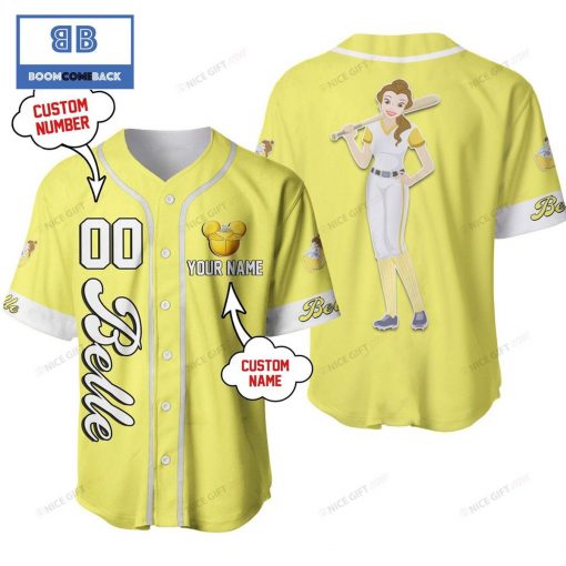 Beauty And The Beast Belle Custom Name And Number Baseball Jersey