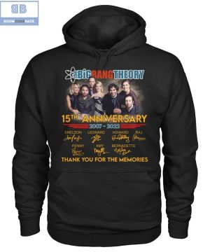 Big Bang Theory 15th Anniversary 2007 2022 Thank You For The Memories Signatures Shirt