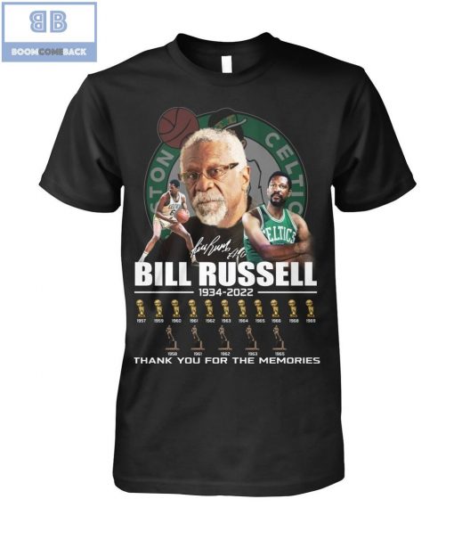 Bill Russell 1934 2022 Thank you For The Memories Shirt