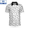 Skull Golf Ball Pattern Athletic Collared Men’s Polo Shirt