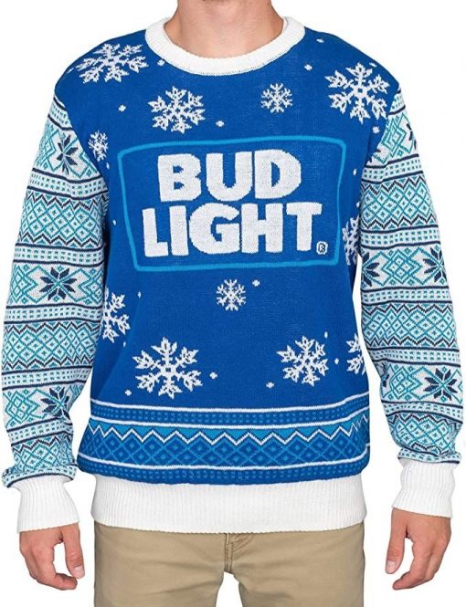 Bud Light Beer Christmas Blue 3D Sweater