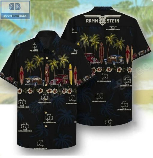 Car Rammstein Band Hawaiian Black Shirt