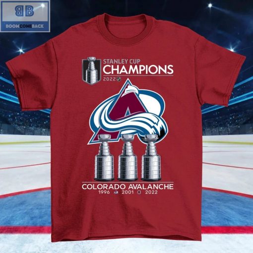 Colorado Stanley Cup Champions 1996 2001 2022 Shirt