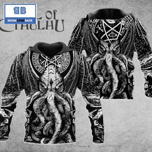 Cthulhu Hoodie Black And White 3D Hoodie