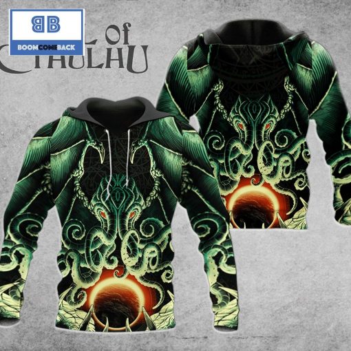 Cthulhu Hoodie Green 3D Hoodie