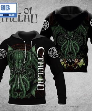 Cthulhu No Lives Matter Black 3D Hoodie