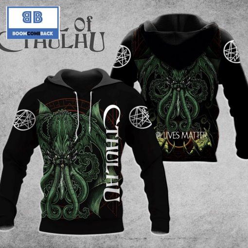 Cthulhu No Lives Matter Black 3D Hoodie