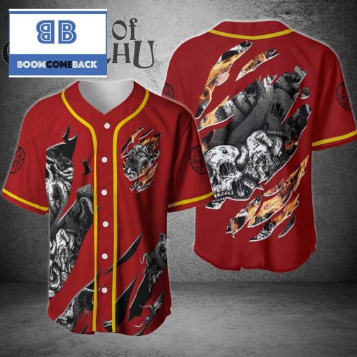 Cthulhu Red Baseball Jersey