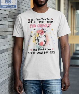 Dairy Cow The First Time You Met Me You’ll Think I’m Crazy Shirt