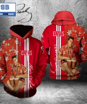 Elvis Presley Red 3D Hoodie