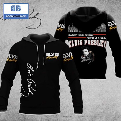 Elvis Presley Thank You For The Memories Always On My Mind 3D Hoodie