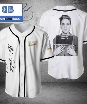 Elvis Presley White Baseball Jersey