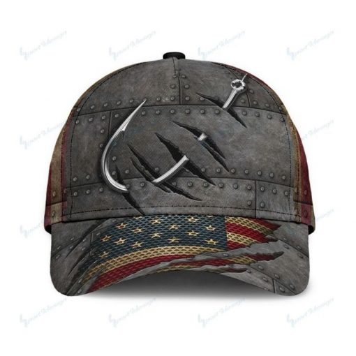 Fishing American Flag Classic Cap