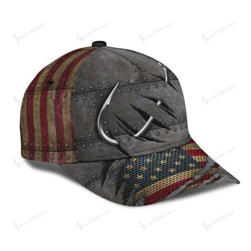 Fishing American Flag Classic Cap