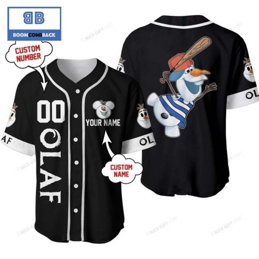 Frozen Olaf Custom Name And Number Baseball Jersey