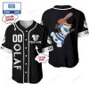 Personalized Stitch Black Baseball Jersey