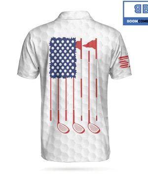 Golf American Flag Argyle Athletic Collared Men's Polo Shirt