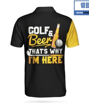 Golf And Beer That’s Why I Am Here Athletic Collared Men’s Polo Shirt