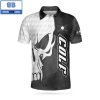 Black And White Bitcoin Cryptocurrency Pattern Athletic Collared Men’s Polo Shirt