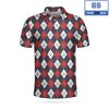 Golf Ball Breaking Black And White Cracking Pattern Athletic Collared Men’s Polo Shirt