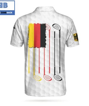 Golf Germany Flag Golf Ball Pattern Athletic Collared Men's Polo Shirt