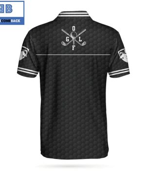 Golf Life Is Full Of Important Choices With Golf Ball Pattern Athletic Collared Men’s Polo Shirt