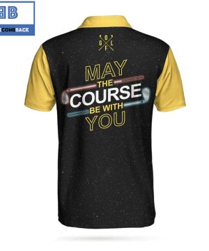 Golf May The Course Be With You Galaxy Athletic Collared Men’s Polo Shirt