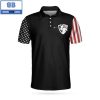 Golf Strips Barcode American Flag Athletic Collared Men’s Polo Shirt