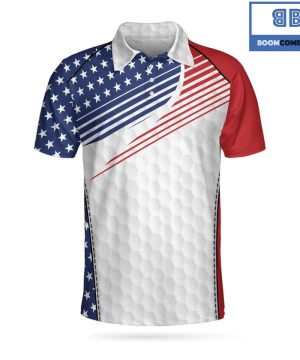 Golf Skull Wear American Flag Hat Athletic Collared Men’s Polo Shirt