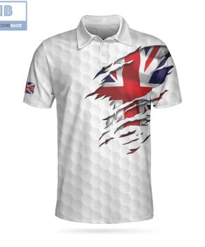 Golf Texture United Kingdom Athletic Collared Men's Polo Shirt