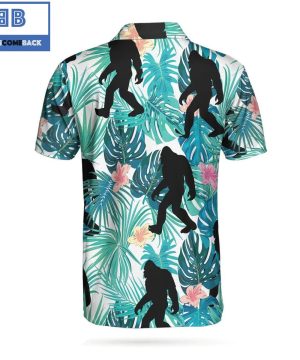 Golf Tropical Floral And Leaves Athletic Collared Men’s Polo Shirt