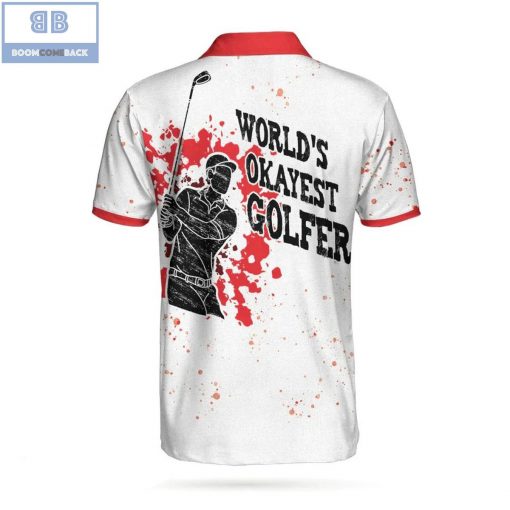 Golf World’s Okayest Golfer Athletic Collared Men’s Polo Shirt