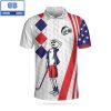 Personalized American Flag Golfing Skeleton Golf It Takes A Lot Of Balls To Golf The Way I Do Athletic Collared Men’s Polo Shirt