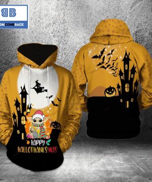 Grogu Happy Hallothanksmas 3D Hoodie