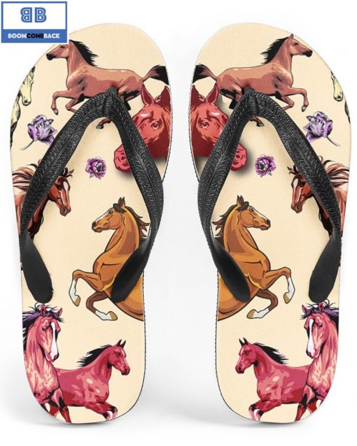 Horses And Roses Unisex Flip Flops